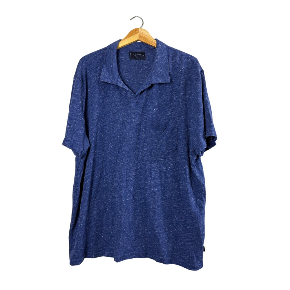 Men's Soft Blue Lucky Brand Polo Shirt XXL
